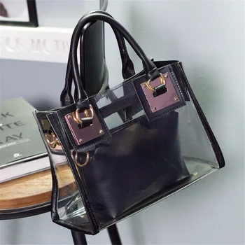 

2020 New Fashion Women Transparent Handbag Jelly Shoulder Bags Compound Beach Messenger Bag Bolsos Mujer Sac A Main