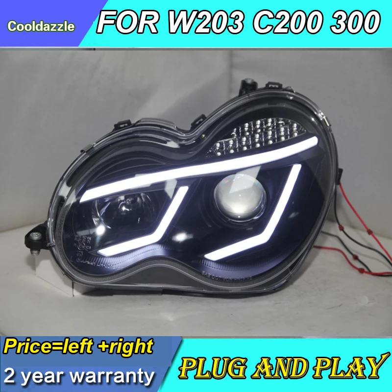 Для Mercedes Benz 2000 2007 года W203 C63 C200 C230 C280 C300 светодиодный фонарь ангельские глазки