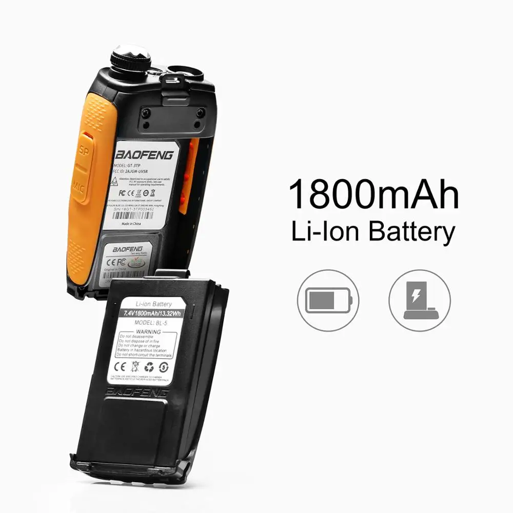 Baofeng GT-3TP Mark III Kit 1/4/8W High Power VHF UHF Two Way Radio Walkie Talkie Transciver with Speaker USB Programming Cable Baofeng GT-3TP Mark III Kit 1/4/8W High Power VHF UHF Two Way Radio Walkie Talkie Transciver with Speaker USB Programming Cable