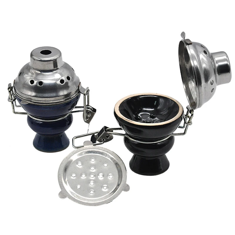 Ceramic Hookah Bowl with Wind Cover Shisha Accessories