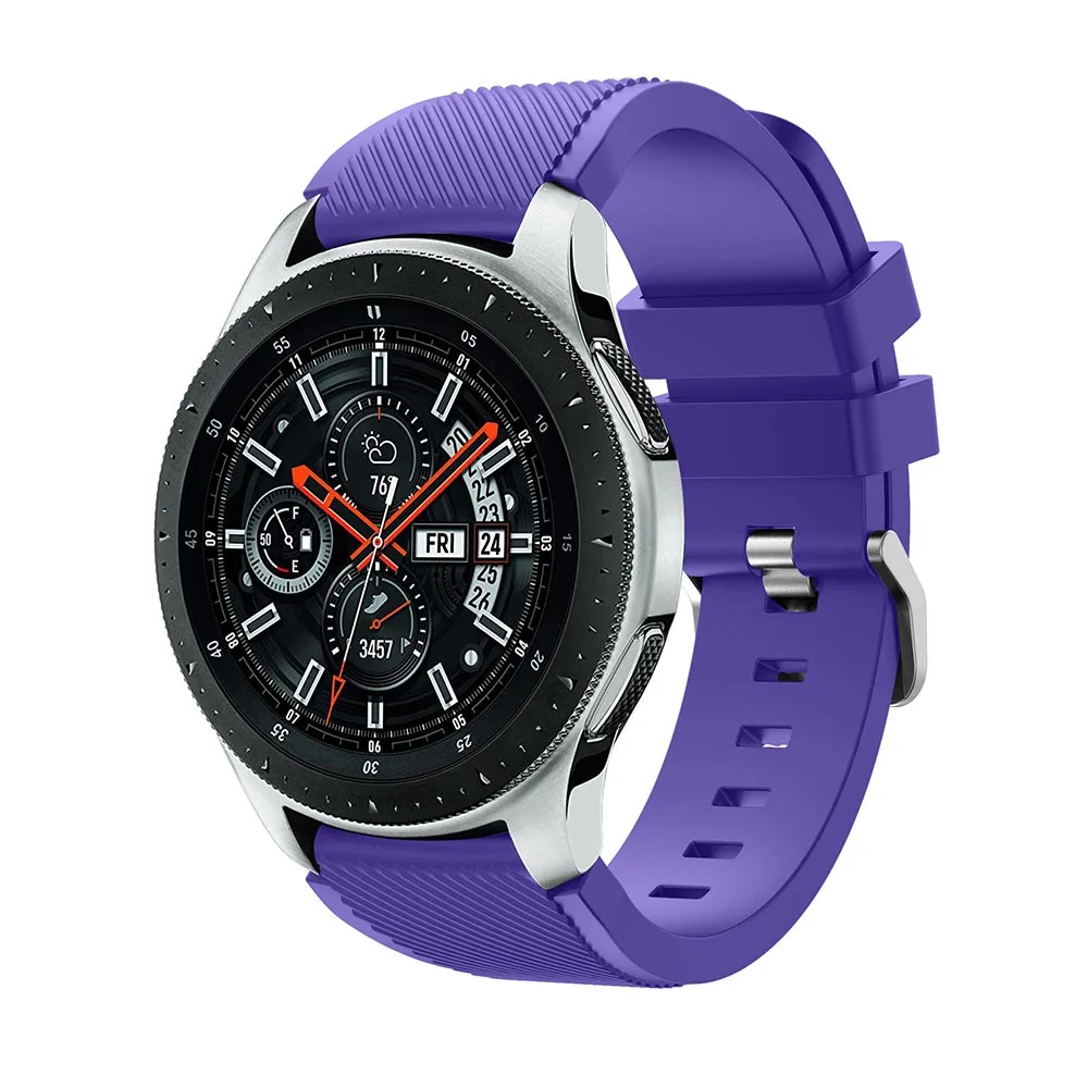 22 мм ремешок для часов для samsung gear S3 Frontier классический ремешок сменный ремешок для samsung Galaxy watch 46 мм ремешок для gear s3 - Цвет ремешка: Purple