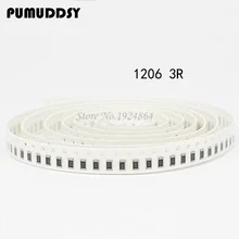 100PCS 1206 SMD Resistor 3 ohm chip resistor 0.25W 1/4W 3R