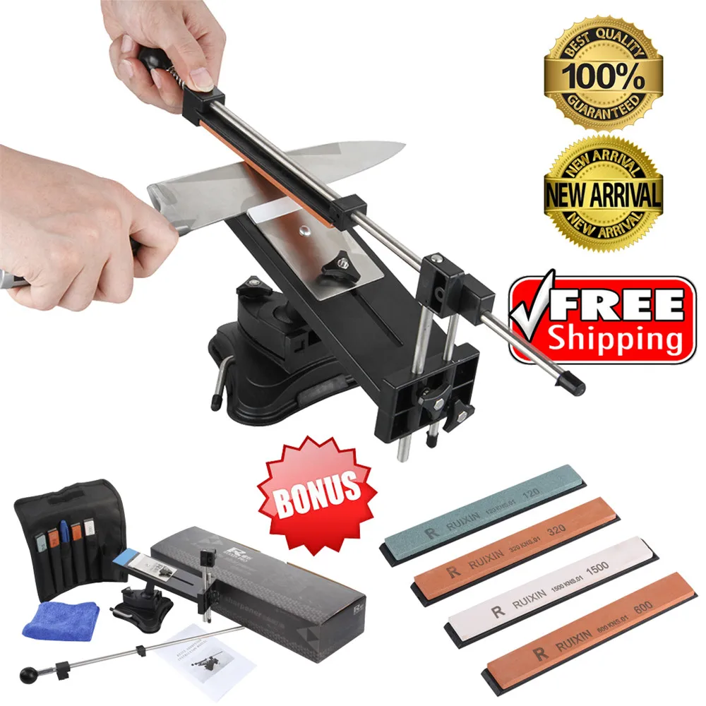 Ruixin Pro II Sharpener Update Chefs Professional Best Kitchen Sharpening Knife Sharpener System Fix-angle 4 whetstones Best Promotion 0