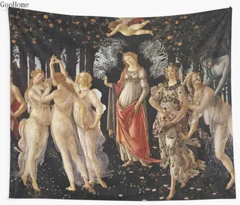 

La Primavera Allegory Of Spring Jesus Botticelli Wall Tapestry Cover Beach Towel Throw Blanket Picnic Yoga Mat Home Decoration