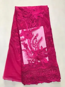 

Beaded Lace Fabric 2017 Fashion African Lace Fabric Tulle With Stones African French Lace Fabric High Quality JL12221