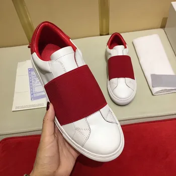 

2019 Sneakers Women Round Toe Woman Flats Slip On Woman Casual Shoes Low Top Shoes Woman Brand Hot Leather Patchwork Chic Shoe