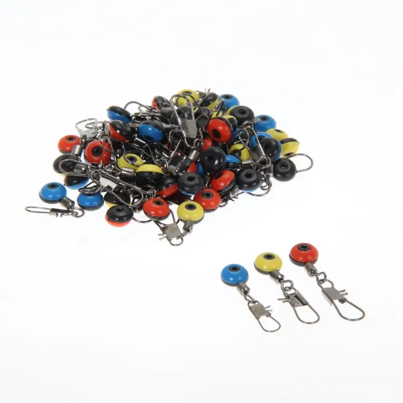 

60pcs Fishing Tackle Running Ledger Slider Deads Snap Link Swivels for Sea Carp Rock Fishing Float Small/Middle/Large 3 Size
