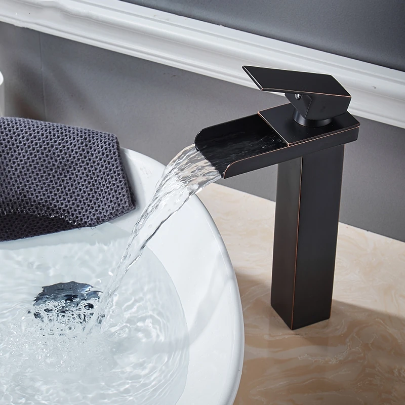  Classic Black Basin Faucets Bathroom Hot and Cold Water Basin Faucet Single Handle Mixer Tap Deck Mounted Sink Faucet Set 91051