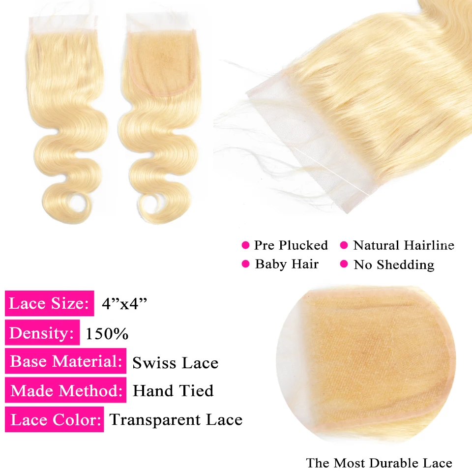 blonde bundles with closure 29