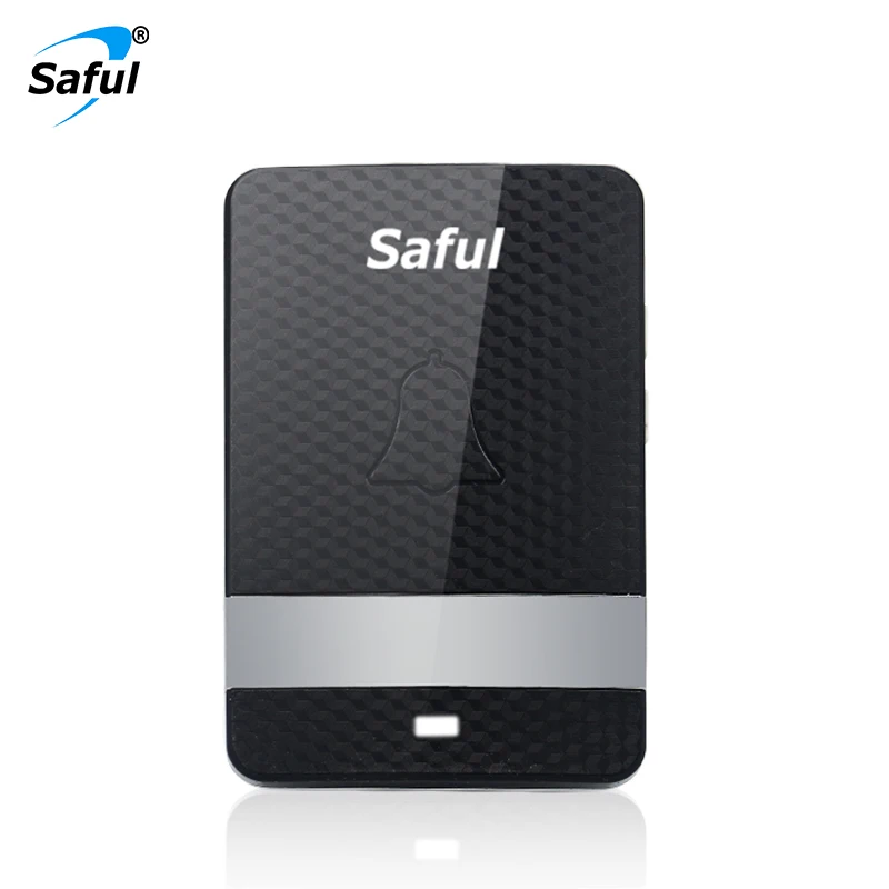 Saful Waterproof IP68 Wireless Doorbell Press Button Transmitter and EU/US Indoor Receiver Self powered Doorbell Accessory Saful Waterproof IP68 Wireless Doorbell Press Button Transmitter and EU/US Indoor Receiver Self powered Doorbell Accessory