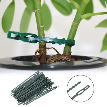 

200 Pieces Adjustable Garden Plant Twist Ties, 6.7 Inch Flexible Plastic Twist Ties Multi-Use for Secure Vine (Green)