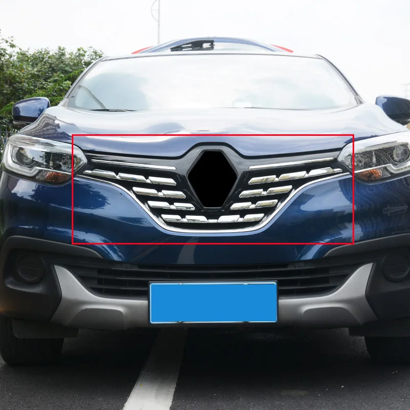 Для Renault Kadjar Хромированная передняя Центральная сетка решетка крышки капота решетка рамка отделка молдинг акцент аксессуары