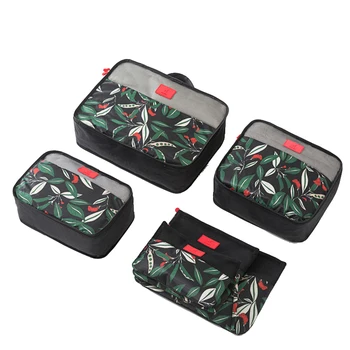 

6PCS/Set High Quality Floral Travel Mesh Bag In Bag Luggage Organizer Packing Cube Organiser for Clothing