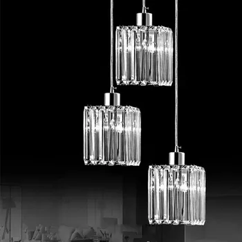

1/3 heads lamps Restaurant LED crystal Pendant Lights personality creative circular lamp modern minimalist pendant lamps LU1030