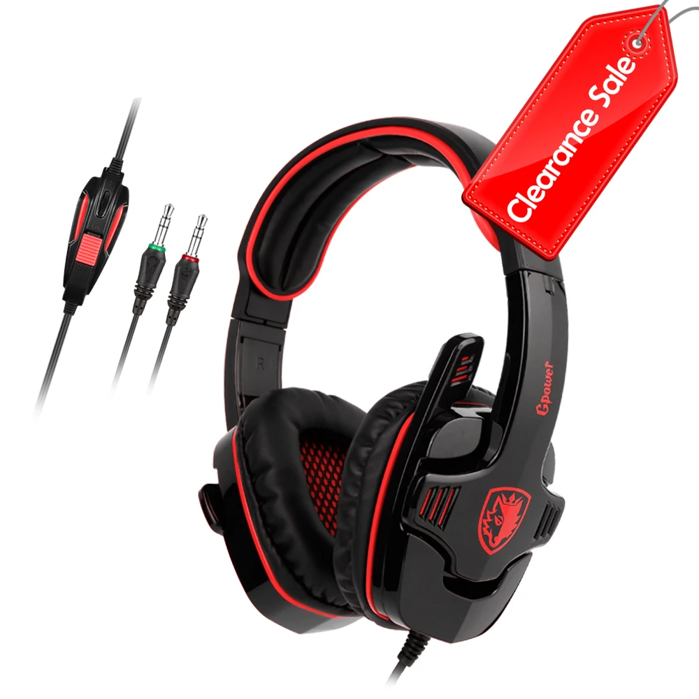 SADES GPOWER игровая гарнитура мм 3 5 геймер наушники стерео звук для ПК