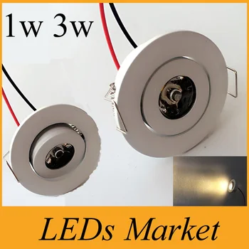 

White shell CREE 3w led Cabinet light lamp dimmable led downlight 110-240v 12v led spot light indoor exhibition light + driver
