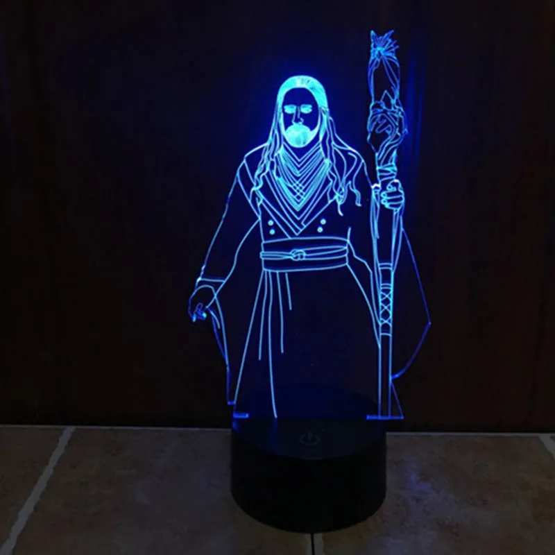 

Free Shipping fantastic design 3D Magic Man shape Night light for Adult and Kid lamp Atmosphere Emotion Light as Home Decoration