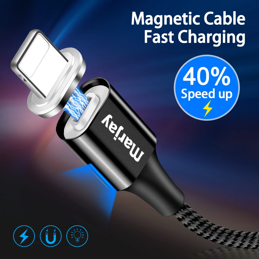 Marjay Magnetic Micro USB Charging Cable for Xiaomi USB Cables Magnetic for iPhone X 8 7 Magnet Type C Charger Cable for Samsung Magnetic Cable