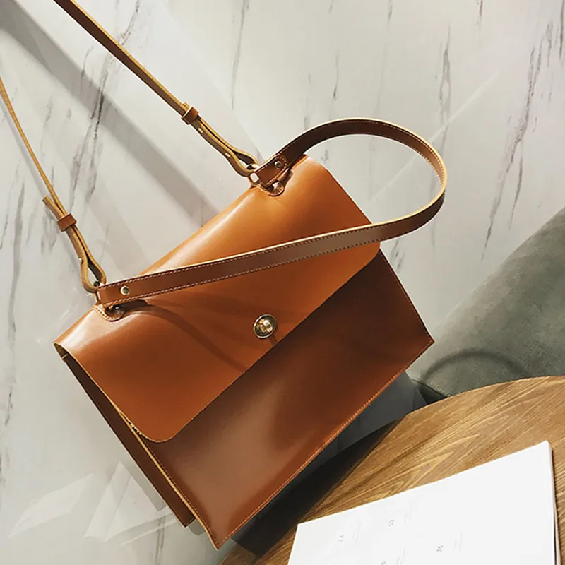 

1 Pcs Women Shoulder Bag Retro Solid Color for Mobile Phone Money Keys Business OH66