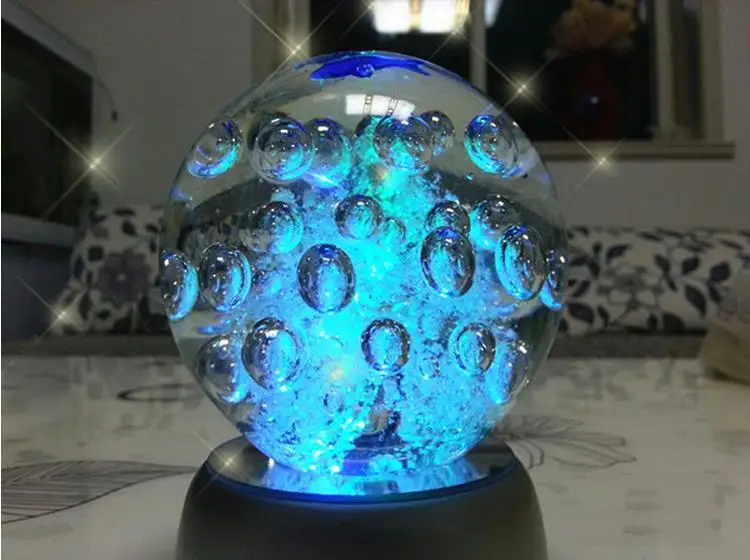 100mm hand made luminous bubble ball glass crafts collectible
