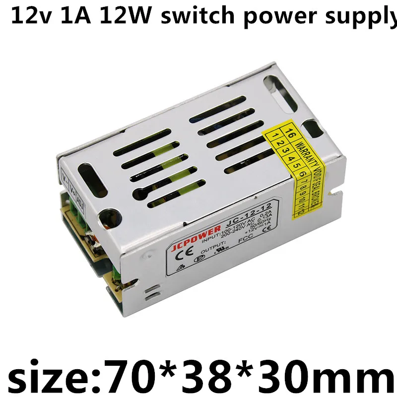 

AC110v-220v DC 12v 1A 12W 12v led strip led Module point Light string ligh apparat enough power high quality switch power supply