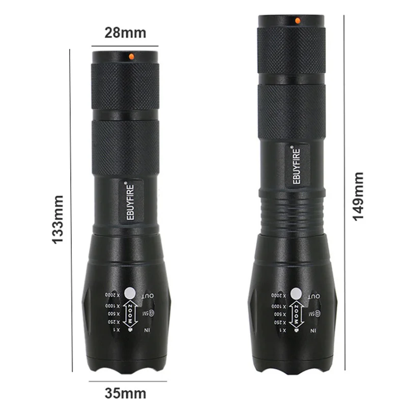 Светодиодный мини-фонарик 18650 фонарь T6 5 режимов водонепроницаемый масштабируемый рыболовный фонарь 3x AAA или 3,7 в 18650 перезаряжаемый аккумулятор