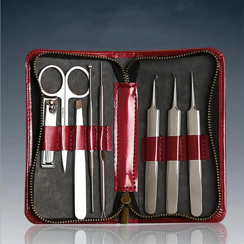 8PCS/Set High-grade Stainless Steel Blackhead Extrator With PU Bag Acupuncture Acne Needle Acne Blackhead Remover Face Care Tool 8PCS/Set High-grade Stainless Steel Blackhead Extrator With PU Bag Acupuncture Acne Needle Acne Blackhead Remover Face Care Tool