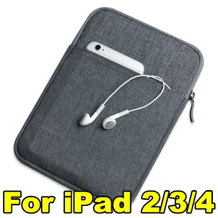 Тонкий нейлон для iPad Air 1 2 чехол для Apple iPad Air 1 2 крышки Pro 9,7 для iPad Mini 1 2 3 4 Чехол - Цвет: Black for iPad 234
