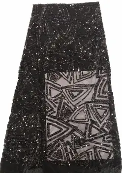 

Nigerian french net Lace Sophia-8.5109 Embroidered Cord Lace Fabric with full beads for bridal dress