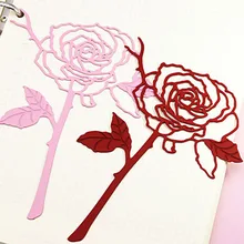 1 шт. Милая Металлическая роза цветок стиль наклейка-закладка для свадьбы или «нулевого дня рождения» подарок Прямая