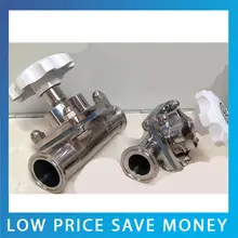 DN25 Санитарно Нержавеющая сталь диафрагмы Клапан triclamp PTFE руководство мембранный Клапан