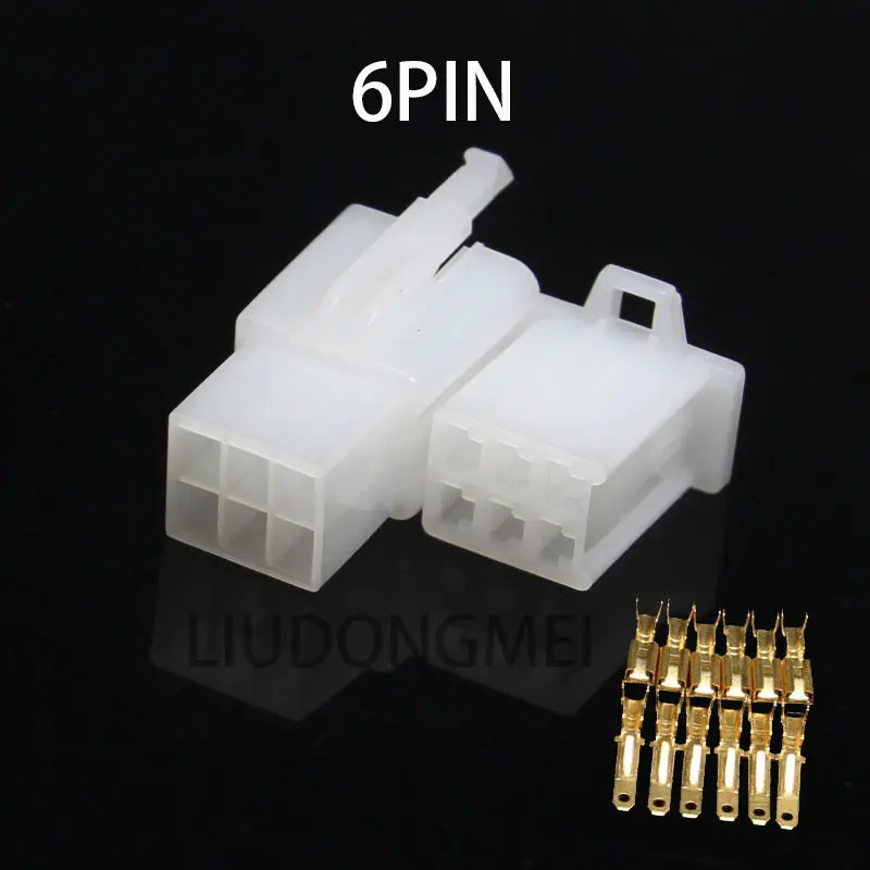 

5sets 2.8mm 6PIN Way/pin Automotive 2.8 Electrical wire Connector Male Female cable terminal plug Kits Motorcycle ebike car