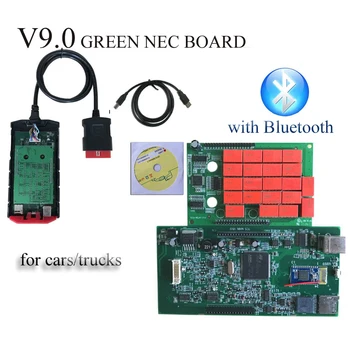 

Popular new 2016.R0 v9.0 green nec relay VD TCS CDP Pro Plus with Bluetooth OBDII OBD2 diagnostic tool for car / trucks mvdiag