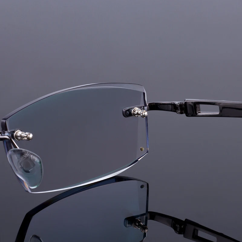 stylish rimless eyeglasses