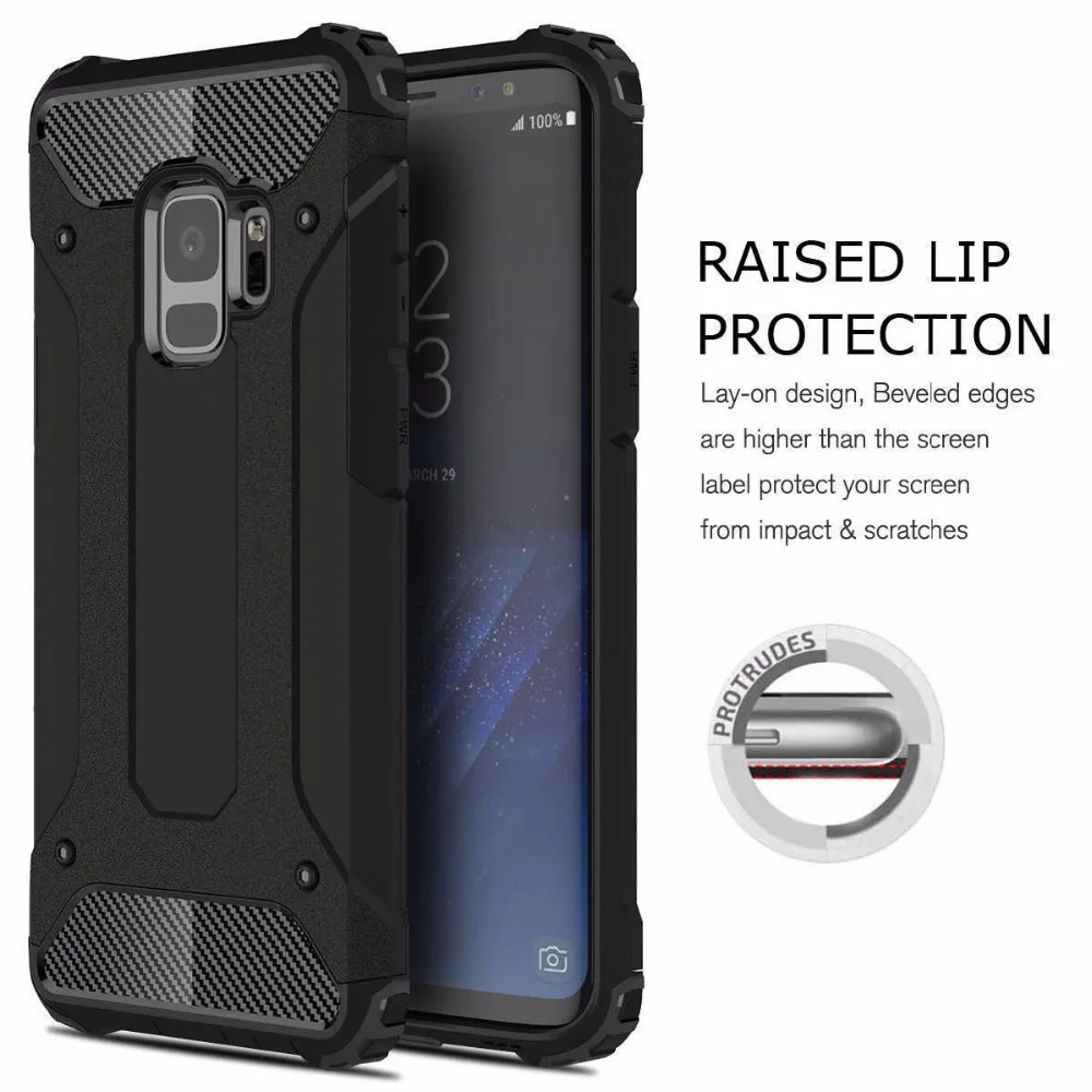 Роскошный гибридный прочный армированный чехол для телефона samsung Galaxy S10 S9 S8 Plus S7 S6 Edge S5 S10E S 10 Прочный противоударный защитный чехол