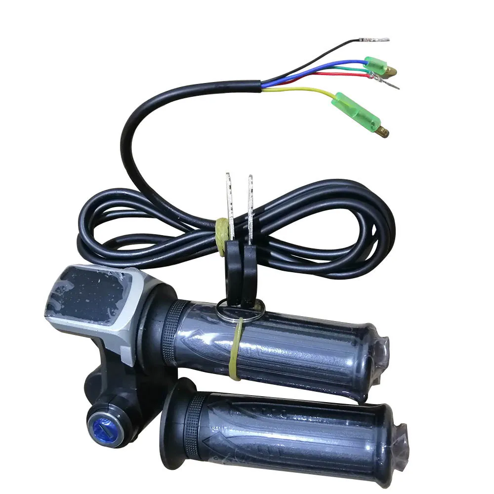 

24V 36V 48V ebike throttle with LED display Indicator/ON-OFF Key Lock for electric bike/bicycle/scooter twist throttle