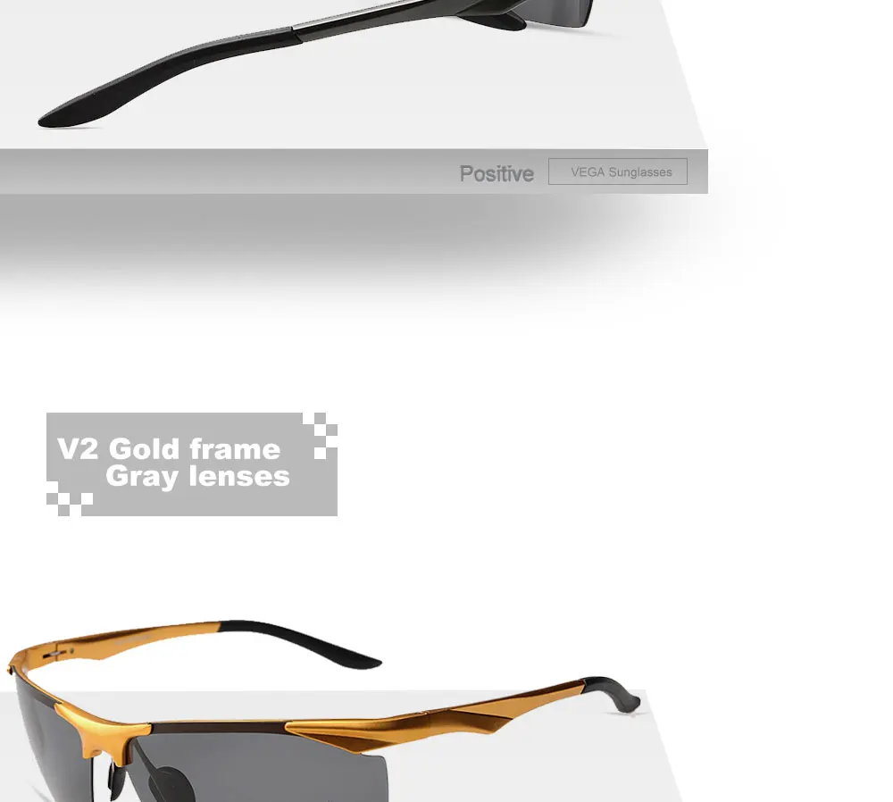 VEGA Eyewear Black Polarized Sunglasses Sport Driver Fishing Men Male Aluminum Sunglass 3 (7)