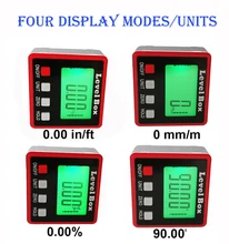 360 Degree protractor angle finder level box digital inclinometer angle measuring tool with magnetic base Portable measuring tool 4 folding angle measuring tool angle izer instrument angle ruler template tool measuring angle finder protractor