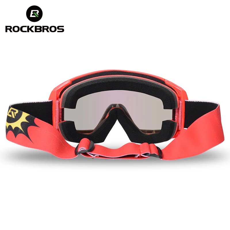 ROCKBROS المضادة للضباب تزلج نظارات مزدوجة طبقات التزلج نظارات UV400 على الجليد نظارات PC عدسة كبيرة قناع تزلج الرجال النساء نظارات الاطفال