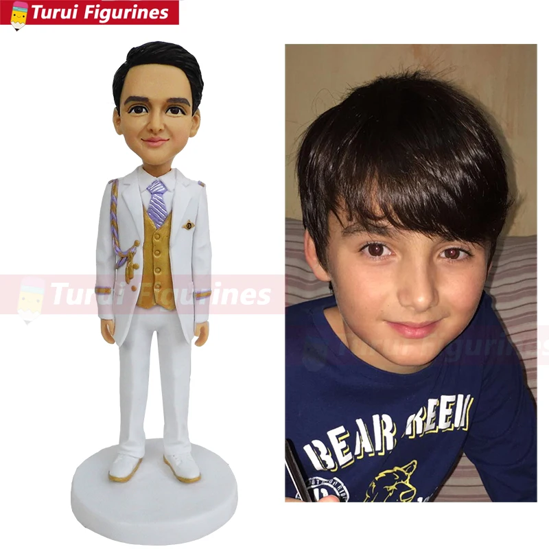 student graduation party decorations clay mini statue customized design figurine handmade Turui Figurines miniature | Дом и сад