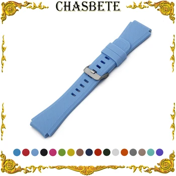 

22mm Silicone Rubber Watch Band for Omega Watchband Men Women Resin Strap Wrist Loop Belt Bracelet Black Brown Blue Red Yellow
