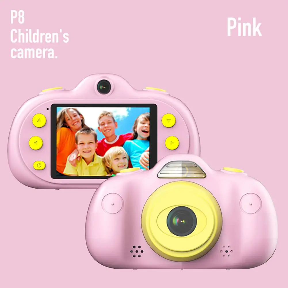 Hight Quality P8 Mini Children's Digital Camera HD 8MP DSLR Dual Lens Waterproof Camera With 2.4" TFT Screen Kids Toys