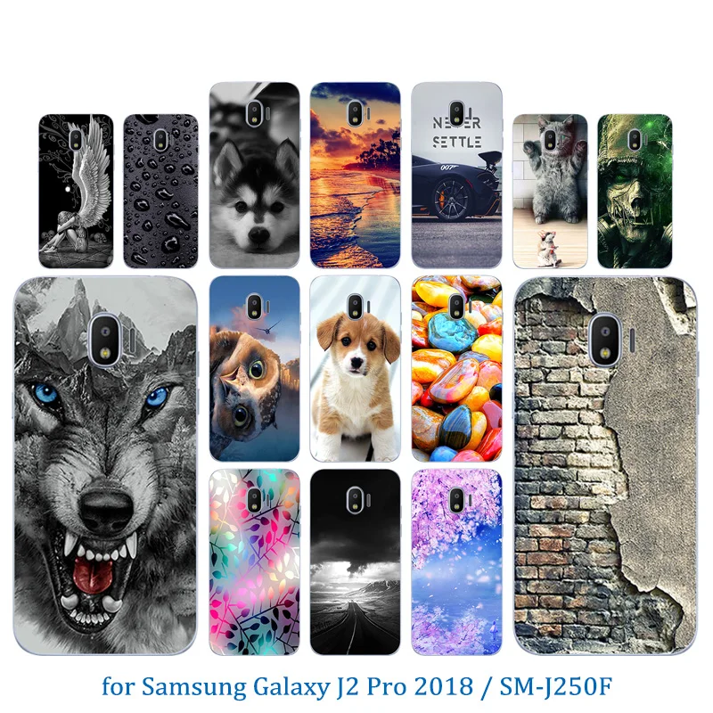 5 inch for Samsung Galaxy J2 Pro2018 Color Printed Back Cover Soft TPU Clear Silicone Funda SM-J250F Slim Matte Case |
