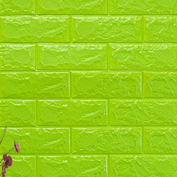 3D кирпичные обои пилинг и палка стеновые панели Гостиная наклейки спальня детская комната кирпичные самоклеющиеся обои для стен - Цвет: Green