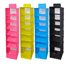 Home Storage Organisation mehrschichtige 6-regal Polyester Stoff Kleiderschrank Lagerung Kleidung Kleiderschrank Hängen Mesh Sortierung Organizer