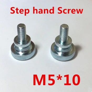 

50 Pcs/Lot M5X10 Flat Head Step Thumb Screw /Round Head Step Knurling Hand Twist Screw/Hand Tighten Screws/Tornillo de mano