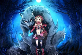 

canvas fabric poster custom anime fairy tale Little Red Riding Hood PDM078 wall art room decor home decoration (frame available)