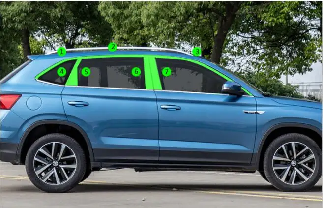 Высокое качество нержавеющая сталь автомобиль полное окно украшения полоски накладка 3-14 шт./компл. подходит для Skoda KAMIQ - Цвет: 14pcs