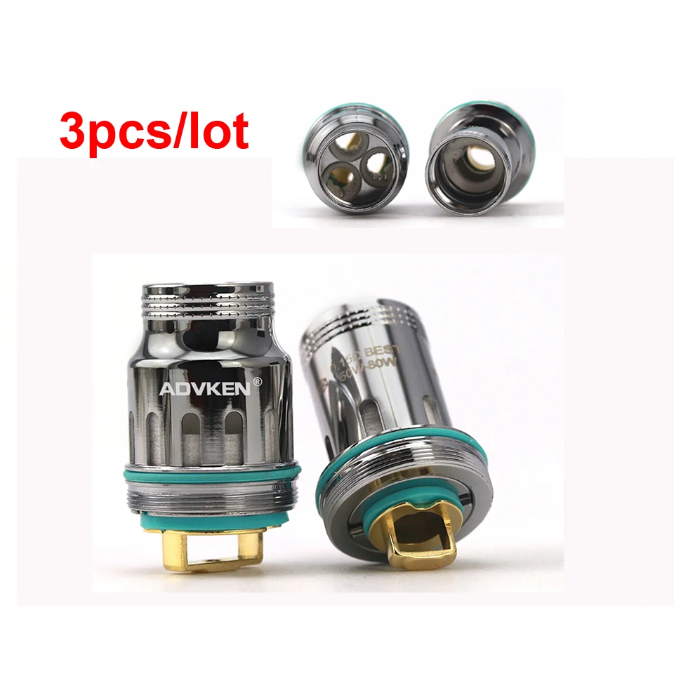 

Original 3pcs/lot ADVKEN Dark Mesh Single Triple coil 0.15ohm replacement for Advken Dark Mesh Tank Atomizer