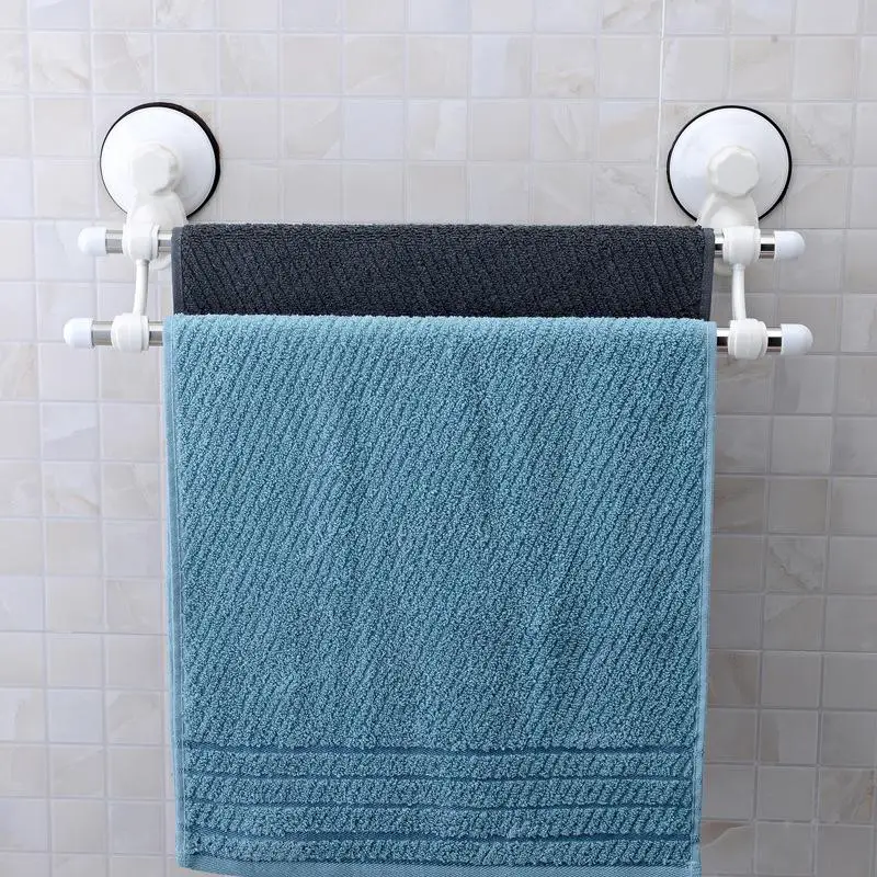 1 шт. 40 см длинные полотенца бар с мощной вакуумной присоской посуда ткань полки для хранения для ванной комнаты аксессуары из нержавеющей стали - Цвет: Белый